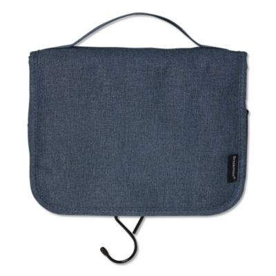 Fabric Toiletry Bag, 8.66 x 3.35 x 8.46, Blue