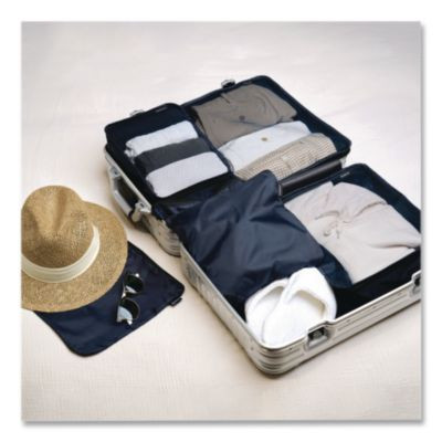 Six-Piece Travel Pouch Set, 12.2 x 1.97 x 9.65, Blue