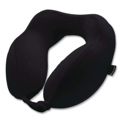 Memory Foam Fabric Travel Pillow, One Size Fits Most, 9.84 x 5.5 x 11, Black
