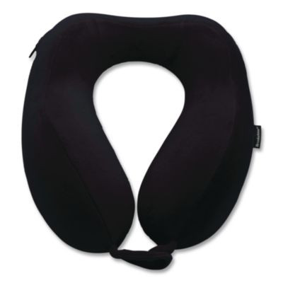 Memory Foam Fabric Travel Pillow, One Size Fits Most, 9.84 x 5.5 x 11, Black