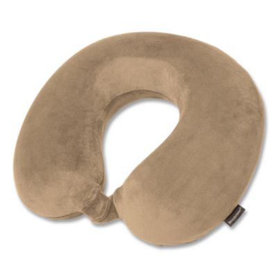 U-Shaped Memory Foam Travel Pillow, 11.8 x 3.74 x 12.6, Khaki