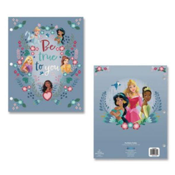 Licensed Two-Pocket Folder, Disney Princesses, Side: 3-Hole Punched, Accommodates (50) 11 x 8.5 Sheets, Multicolor