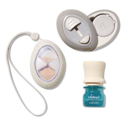 Essential Oil Meditative Grounding Stones And Crisp Mountain Air Essential Oil, Gray, 2/Pack