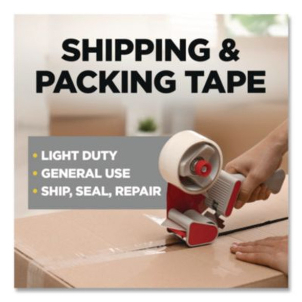General Purpose Packaging Tape With Dispenser, 3" Core, 1.88 x 84.2 Yds, Clear
