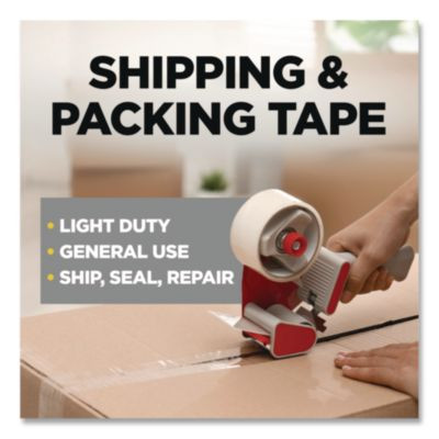 General Purpose Packaging Tape With Dispenser, 3" Core, 1.88 x 84.2 Yds, Clear