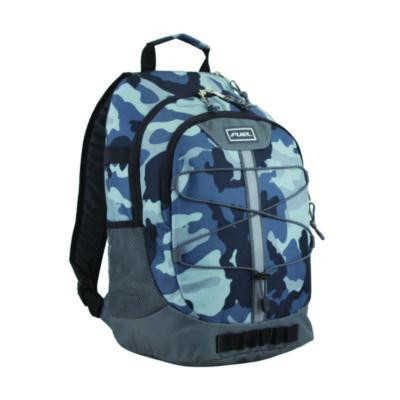 Terra Sport Bungee Backpack, 15.5", 12.5 x 7.75 x 18, Midnight Camo