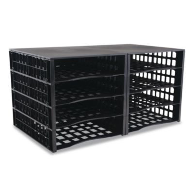 Literature Organizer, 8 Sections, 21 x 12.25, Black