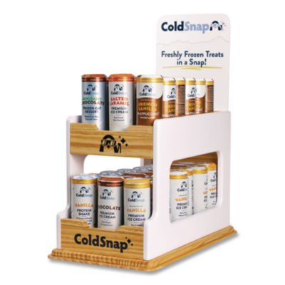 Display Rack, Holds 36 Pods, 9 x 17.25 x 11.25, White/Brown