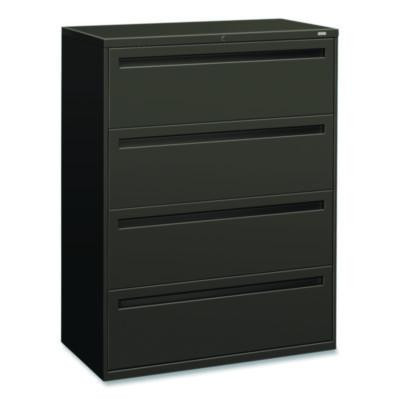 Brigade 700 Series Lateral File, 4 Legal/Letter-Size File Drawers, Charcoal, 42 x 18 x 52.5