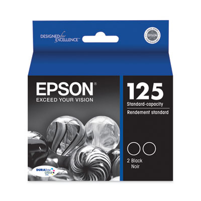 T125120D2 (T125) Durabrite Ultra Ink, 175 Page-Yield, Black, 2/Pack
