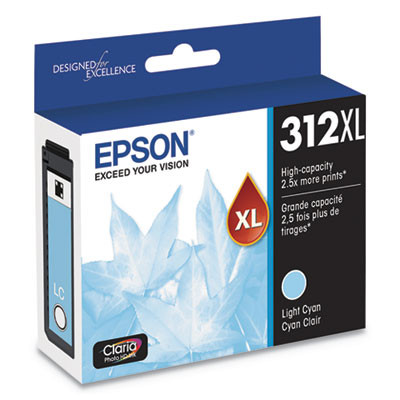 T312Xl520-S (312Xl) Claria High-Yield Ink, 830 Page-Yield, Light Cyan