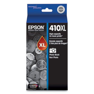 T410Xl120-S (410Xl) Claria High-Yield Photo Ink, 500 Page-Yield, Black