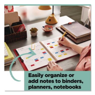 Standard Page Flags In Dispenser, 1" Wide, White, 50 Flags/Dispenser, 2 Dispensers/Pack, 24 Packs/Carton