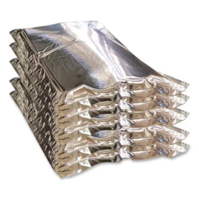 Kodiak Pack Insulated Padded Mailer, High-Density Foam, Zip Closure, 12 x 16, Silver, 25 Mailers