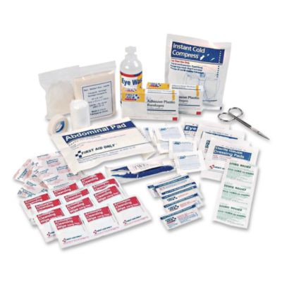 Office First Aid Kit Refill With Medication For 25 People, 106 Pieces