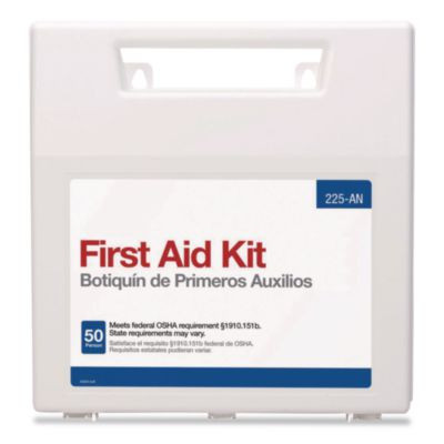 Plastic First Aid Kit For 50 People, 196 Pieces, Plastic Case