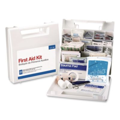 Plastic First Aid Kit For 50 People, 196 Pieces, Plastic Case