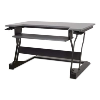 Workfit-T Adjustable Standing Desk Converter, 35" x 23.3" x 5" To 20", Gray/Black