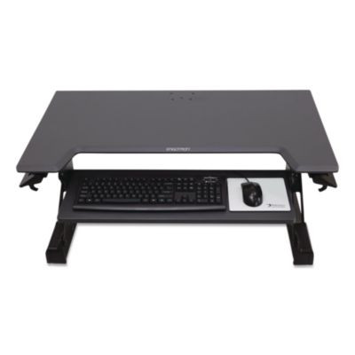 Workfit-Tl Adjustable Standing Desk Converter, 37.5" x 27" x 5" To 20", Dark Gray/Black