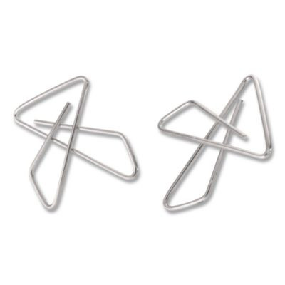 Oic Ideal Butterfly Clamps, #2, Silver, 50/Box