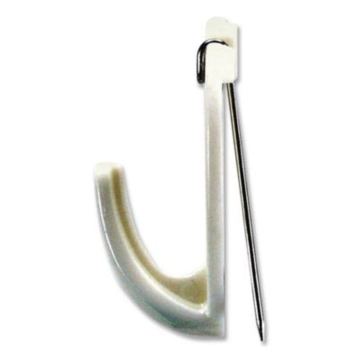 Cubicle Hooks, White, 5/Pack