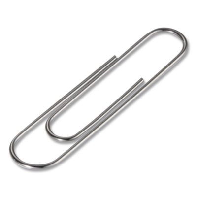 Giant Paper Clips, Jumbo, Smooth, Silver, 100/Box