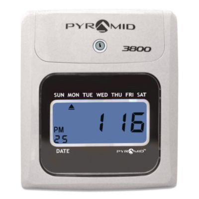 3800 Time Clock Bundle, Lcd Display, Ivory/Charcoal