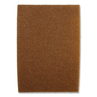 Clean And Shine Pad, 20 x 14, Brown/Yellow, 5/Carton