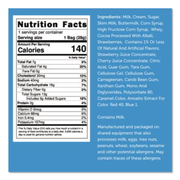 Freeze Dried Ice Cream, Neapolitan, 0.75 Lb Bag, 12/Carton