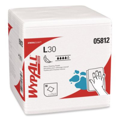 Generalclean X50 Cleaning Cloths, 12 x 12.5, White, 84/Pack, 12 Packs/Carton