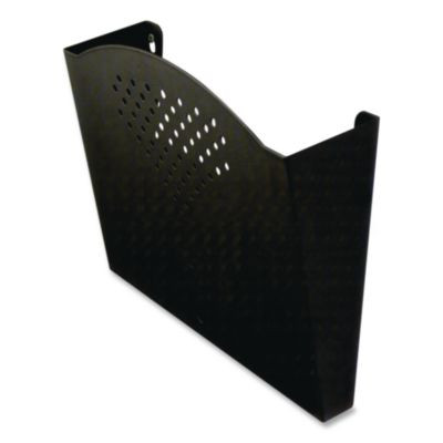 Steel Wall Pocket, Legal Size, 15" x 3" x 9", Black