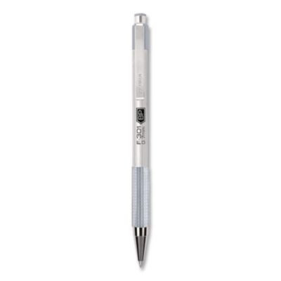 F-301 Signature Series Earthy Tones Ballpoint Pen, Retractable, Fine 0.7 Mm, Black Ink, Pewter Barrel, 4/Pack