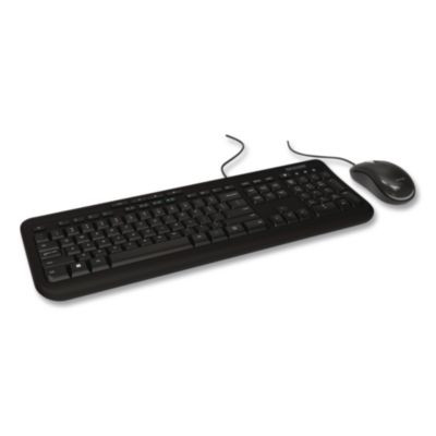 Wired Desktop 600 Keyboard And Optical Mouse Combo, Usb, Black