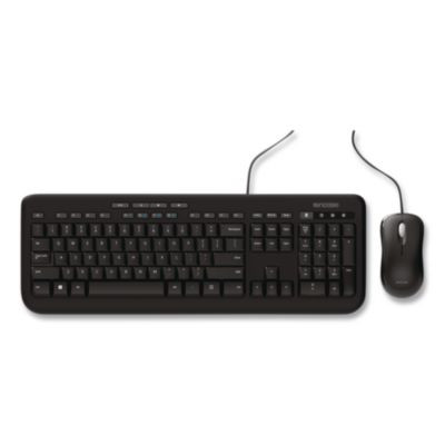 Wired Desktop 600 Keyboard And Optical Mouse Combo, Usb, Black