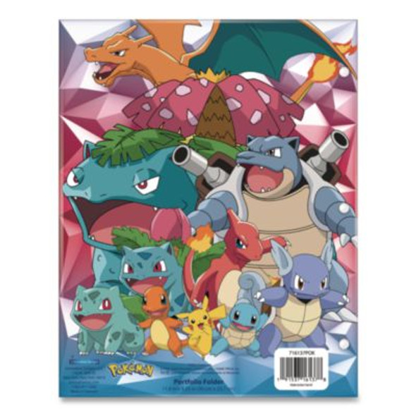 Licensed Two-Pocket Folder, Pokeman, Side: 3-Hole Punched, Accommodates (50) 11 x 8.5 Sheets, Multicolor