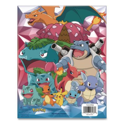 Licensed Two-Pocket Folder, Pokeman, Side: 3-Hole Punched, Accommodates (50) 11 x 8.5 Sheets, Multicolor