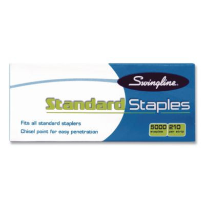 Standard Staples, 0.25" Leg, Steel, 5,000/Box, 100 Boxes/Carton