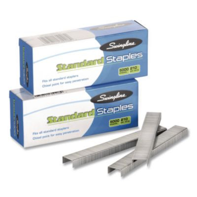 Standard Staples, 0.25" Leg, Steel, 5,000/Box, 100 Boxes/Carton