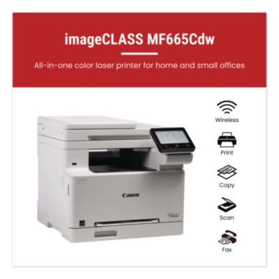 Imageclass Mf665Cdw Wireless Multifunction Laser Printer, Copy/Fax/Print/Scan