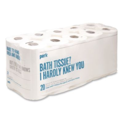 Septic Safe Toilet Paper, 1-Ply, White, 1,000 Sheets/Roll, 20 Rolls/Pack