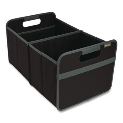 Classic Foldable Storage Box, Large, 2 Sections, 12.6 x 19.69 x 10.83, Lava Black