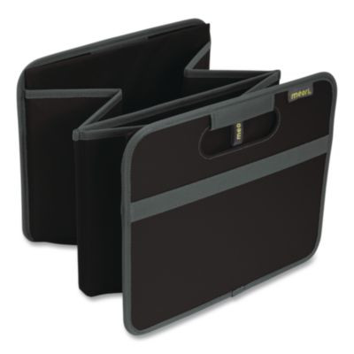 Classic Foldable Storage Box, Large, 2 Sections, 12.6 x 19.69 x 10.83, Lava Black