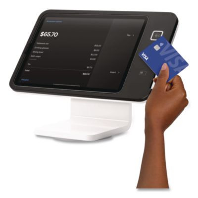 2Nd Generation Pos Stand, 7.75 x 12.6 x 9.5, White