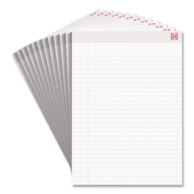 Notepads, Wide/Legal Rule, (50) White 8.5 x 11 Sheets, Dozen