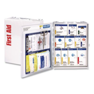 Smartcompliance Food Service First Aid Kit For 25 People, 137 Pieces, Metal Case
