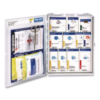Smartcompliance Food Service First Aid Kit For 25 People, 137 Pieces, Metal Case