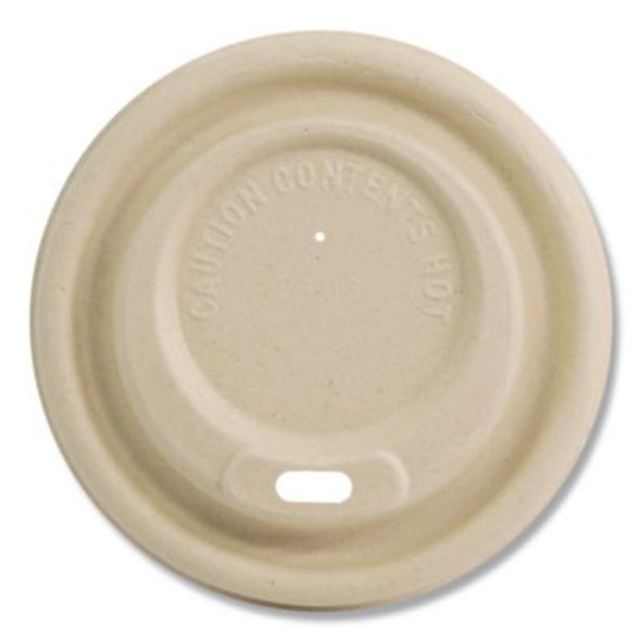 Fiber Lids For Cups, Fits 10 To 20 Oz Hot Cups, Natural, 1,000/Carton