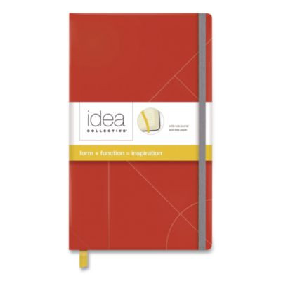 Idea Collective Journal, 1-Subject, Wide/Legal Rule, Red Cover, (120) 8.25 x 5 Sheets