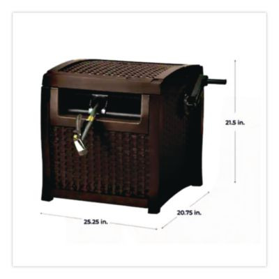 225 Ft Smart Trak Hose Hideaway, 25.25" x 20.75" x 21.5", Java