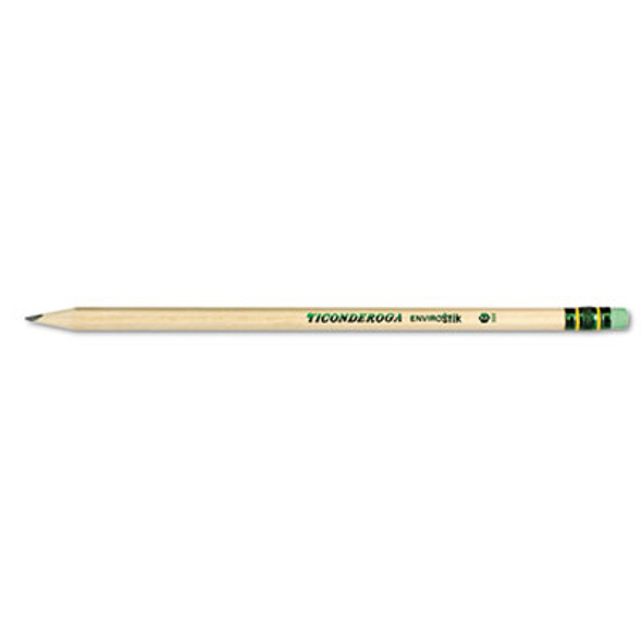 Envirostiks Pencil, Hb (#2), Black Lead, Natural Woodgrain Barrel, Dozen